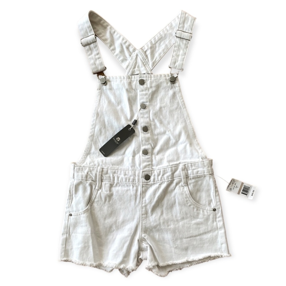 Girls White Shorts Denim Overalls TRACTR Von Maur NWT Size 12 Summer Cute School